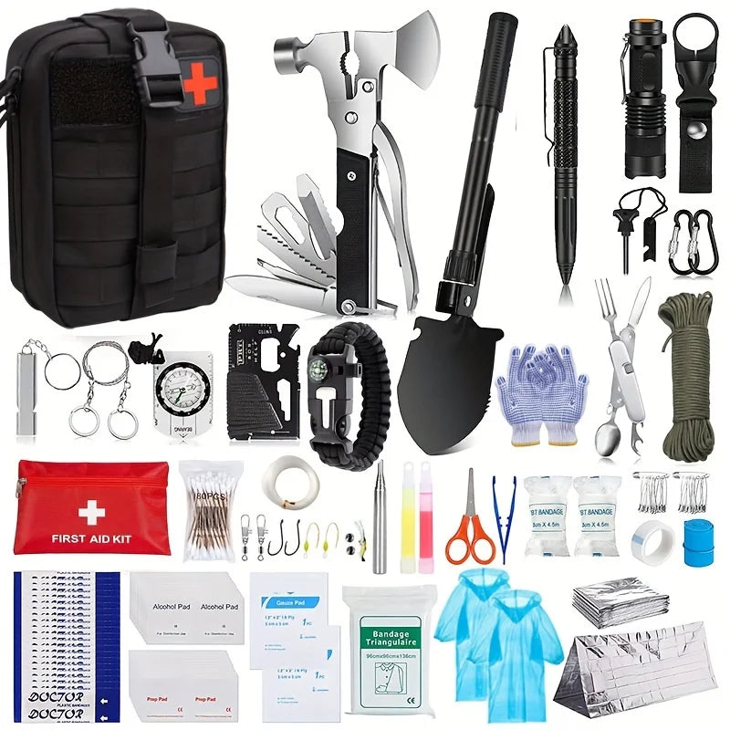 Multifunktionale Survival-Werkzeuge, Outdoor-Camping-Ausrüstung und Notfall-Survival-Kit