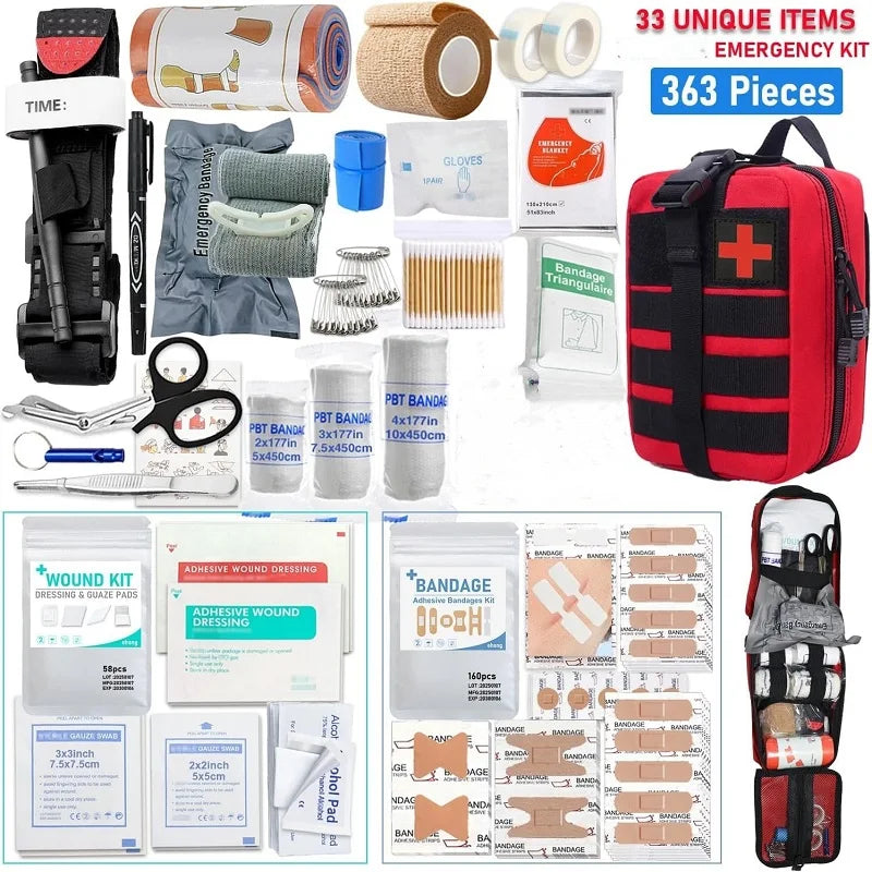 373-teiliges Erste-Hilfe-Set – Notfall- & Survival-Kit für Zuhause, Reise, Camping & Outdoor