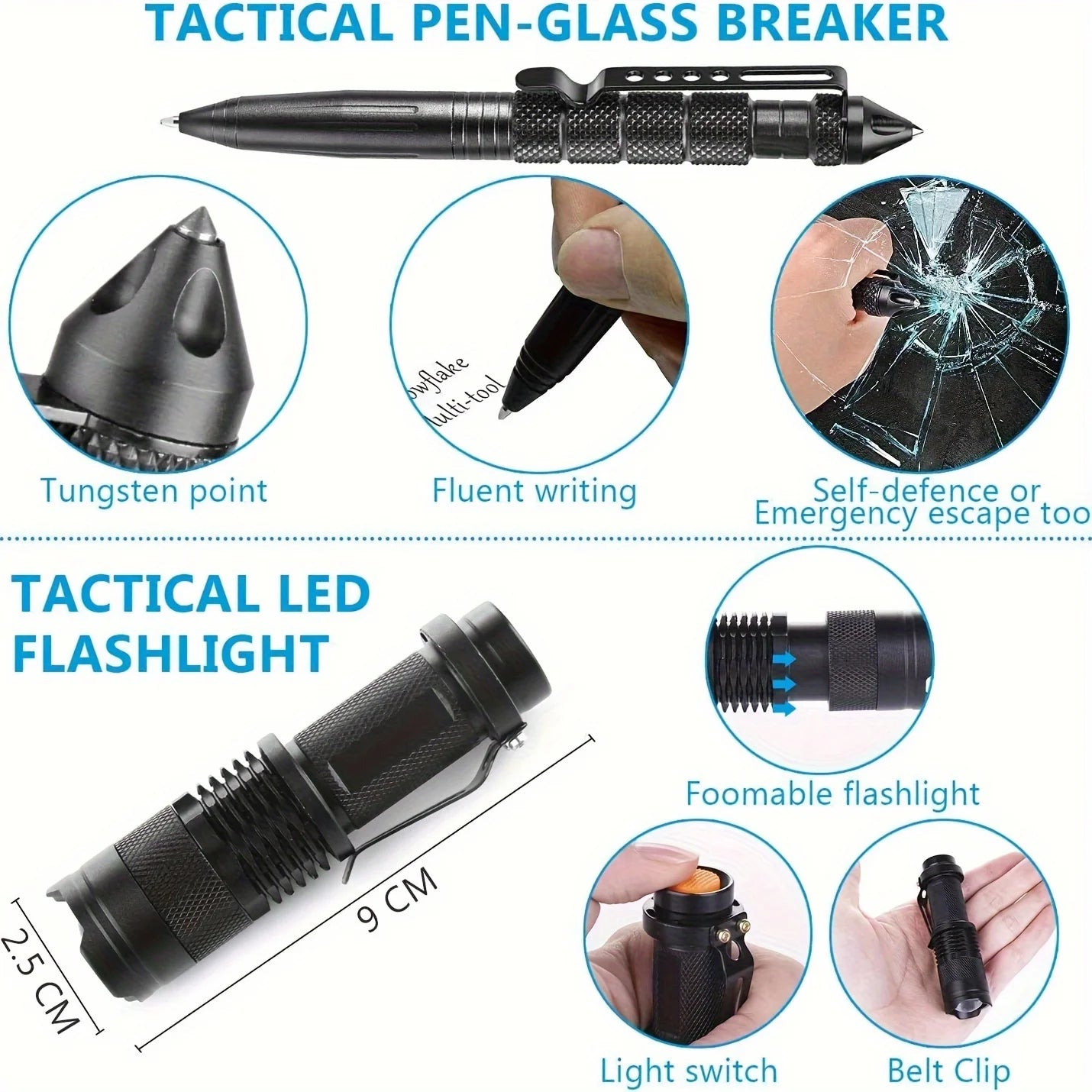 Multifunktionale Survival-Werkzeuge, Outdoor-Camping-Ausrüstung und Notfall-Survival-Kit