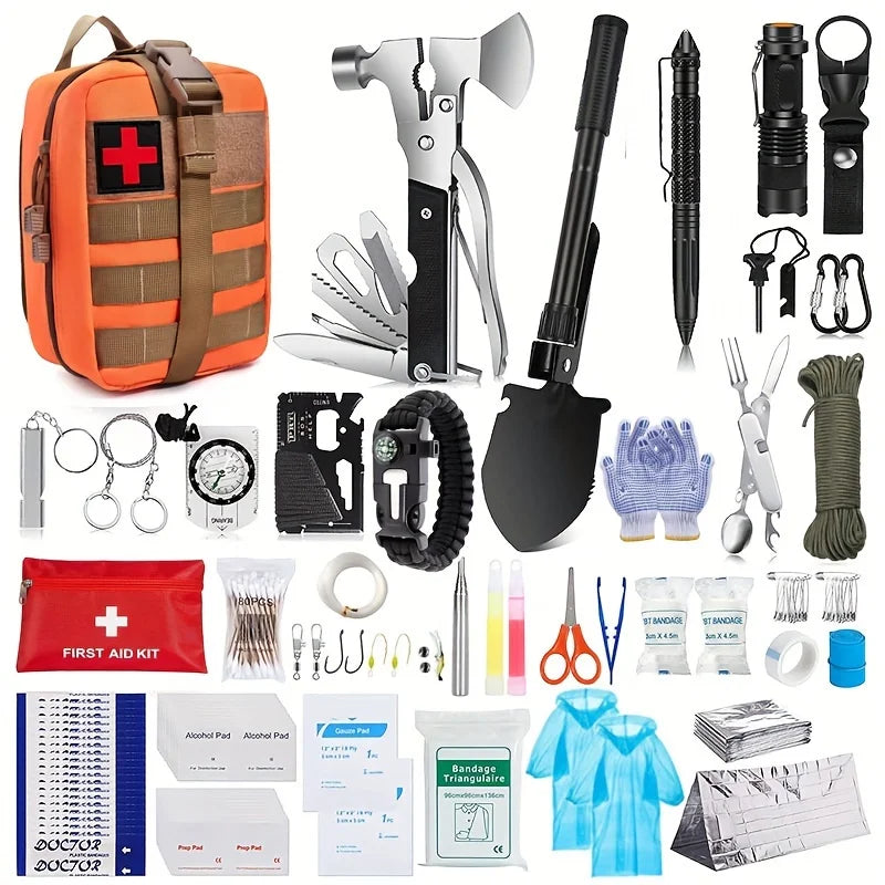 Multifunktionale Survival-Werkzeuge, Outdoor-Camping-Ausrüstung und Notfall-Survival-Kit