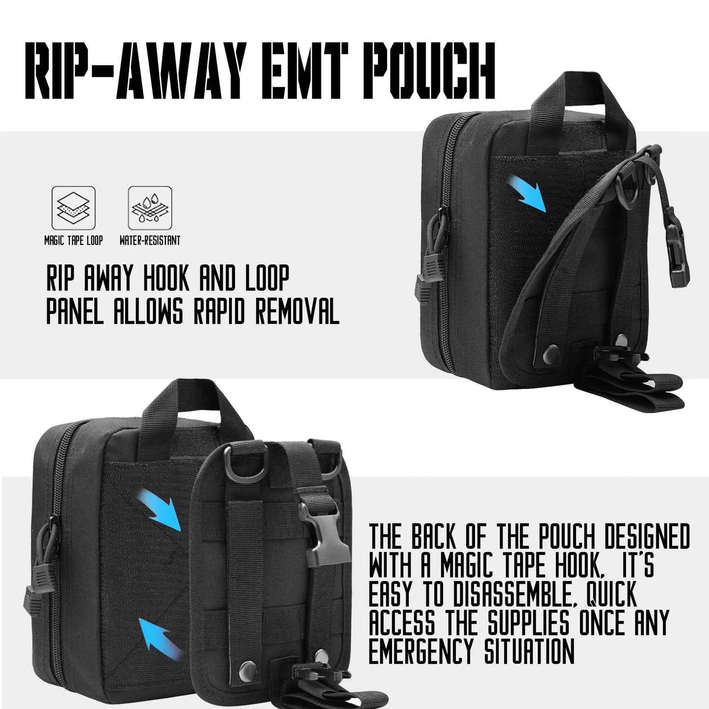 EMT MOLLE Erste-Hilfe-Tasche – Abreißbare Notfall-Medizintasche