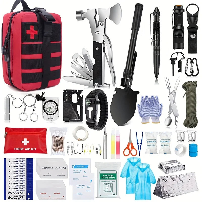 Multifunktionale Survival-Werkzeuge, Outdoor-Camping-Ausrüstung und Notfall-Survival-Kit