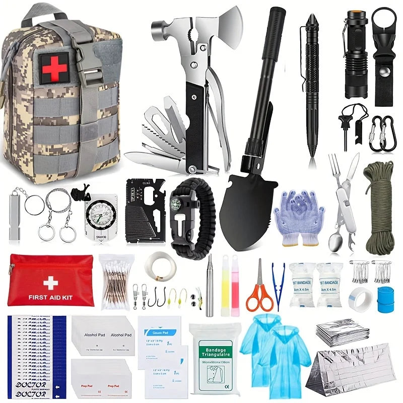 Multifunktionale Survival-Werkzeuge, Outdoor-Camping-Ausrüstung und Notfall-Survival-Kit