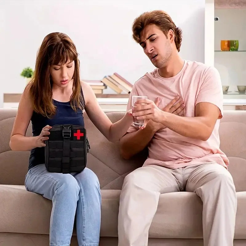 Taktische Erste-Hilfe-Survival-Tasche – Große SOS-Notfalltasche mit MOLLE-System für Outdoor & Krisenvorsorge