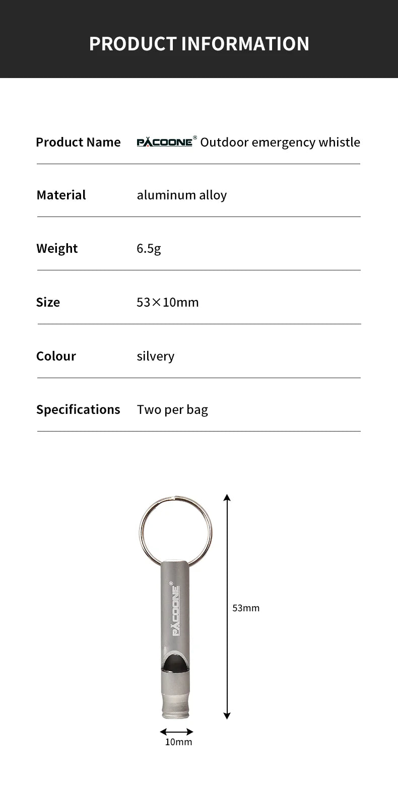 Dual-Frequenz Survivalpfeife aus Aluminium